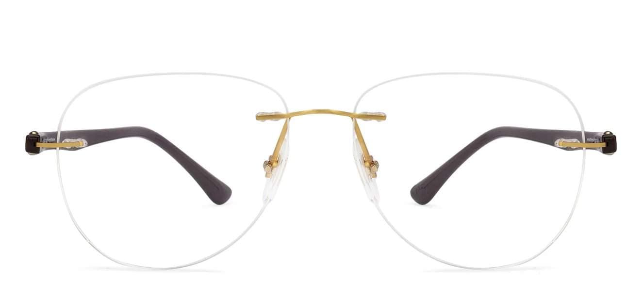 John Jacobs Round Rimless Eyeglasses Online John Jacobs Browning