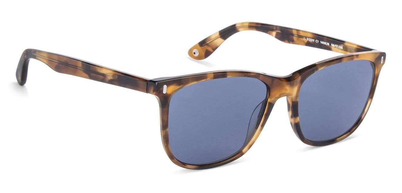John Jacobs Monaco Unisex Rectangle Sunglasses (Brown Tortoise) in