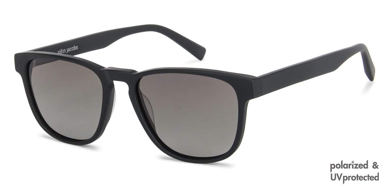 John Jacobs Tribeca Unisex Wayfarer Sunglasses (Black) in Delhi at