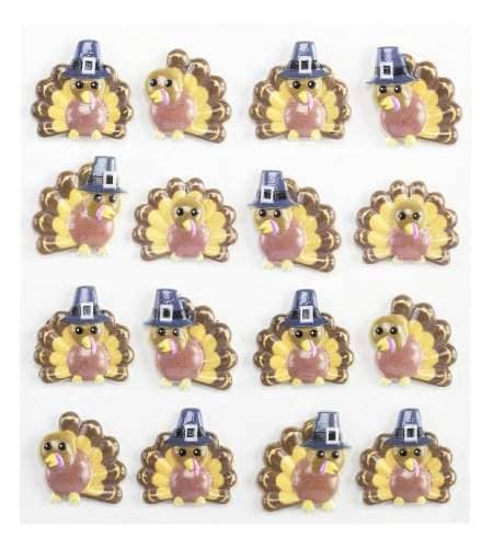 Jolee/'s Boutique Dimensional Stickers Turkey Characters