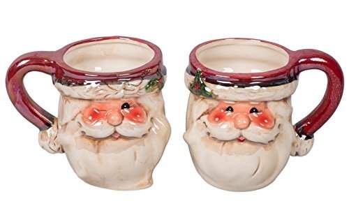 Buy Jolly Santa Claus Head Ceramic Stoneware Coffee Mug Set Of 2 Features Price Reviews Online In India Justdial