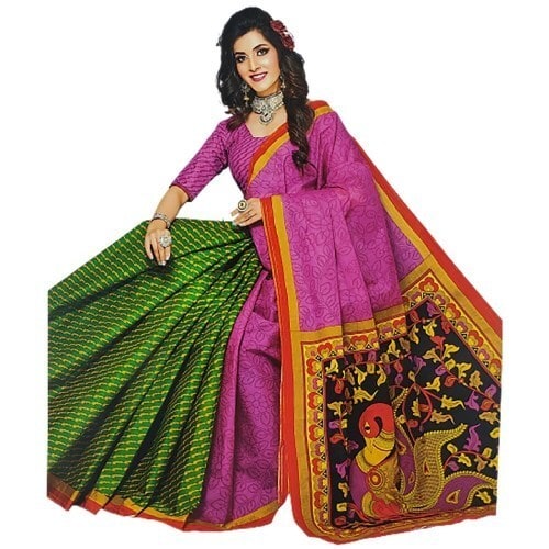Karishma Cotton Saree with Blouse Designer Karishma Sarees Pure