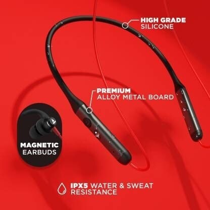 boAt Rockerz 335 Bluetooth Headset (Raging Red, In the Ear) in