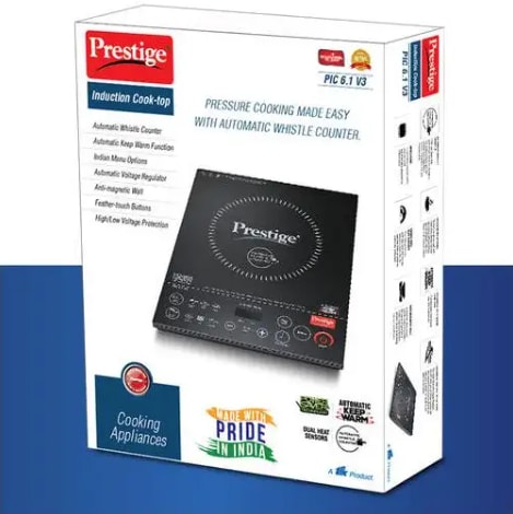 Prestige PIC V3 Induction Cooktop (Black Push Button) in