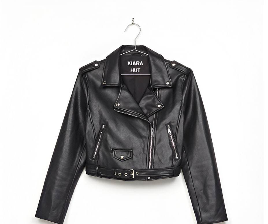 Kiarahut Black Biker Leather Jacket For Women in Dehradun at