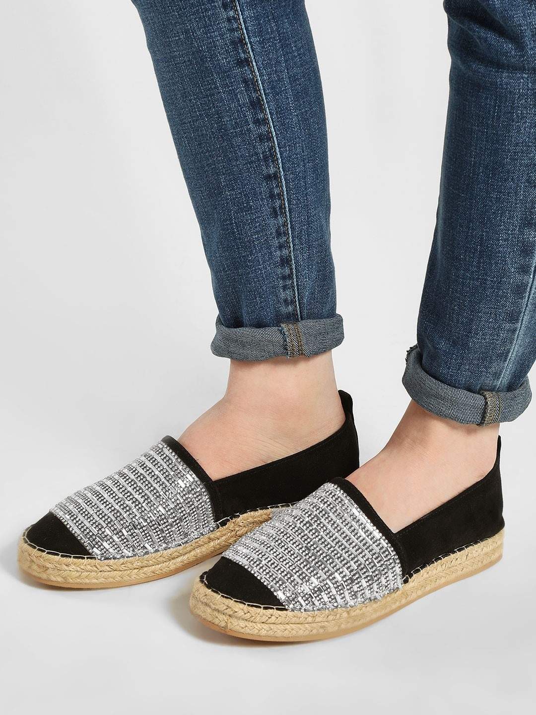 Koovs Diamante Embellished Stacked 