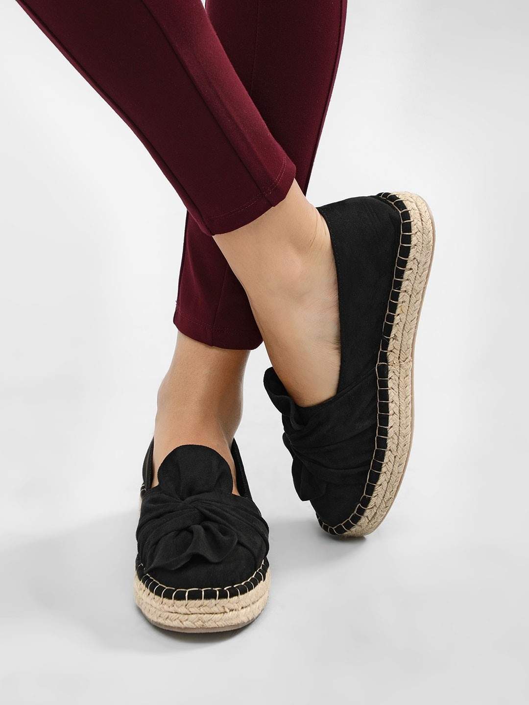 Koovs Twist Knot Detail Espadrilles 