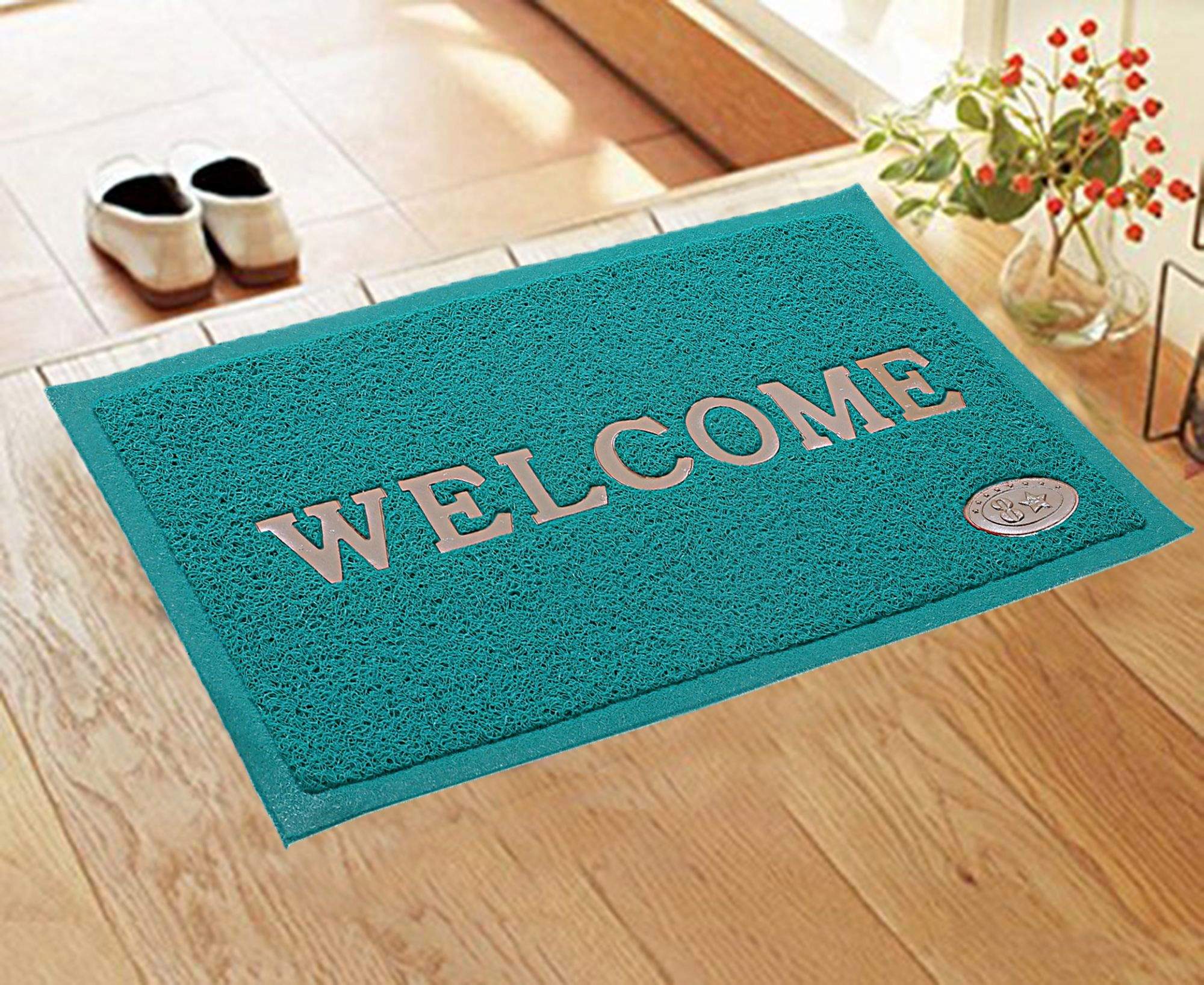 Kuber Industries PVC Anti Skid Pieces Welcome Door Mat (Multi