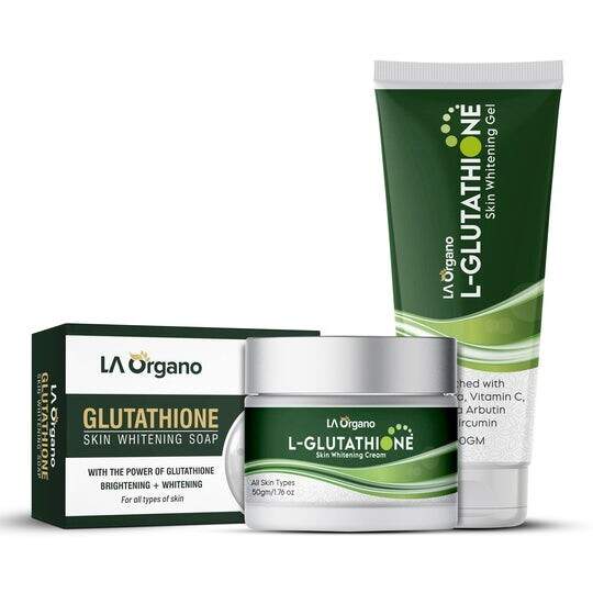 glutathione soap and cream La Organo Glutathione Cream, 50g & Glutathione Gel, 100g & Glutathione Soap  (Pack Of 3) in Mumbai at ₹ 899 / Cmb by Laorgano (Brand Site)