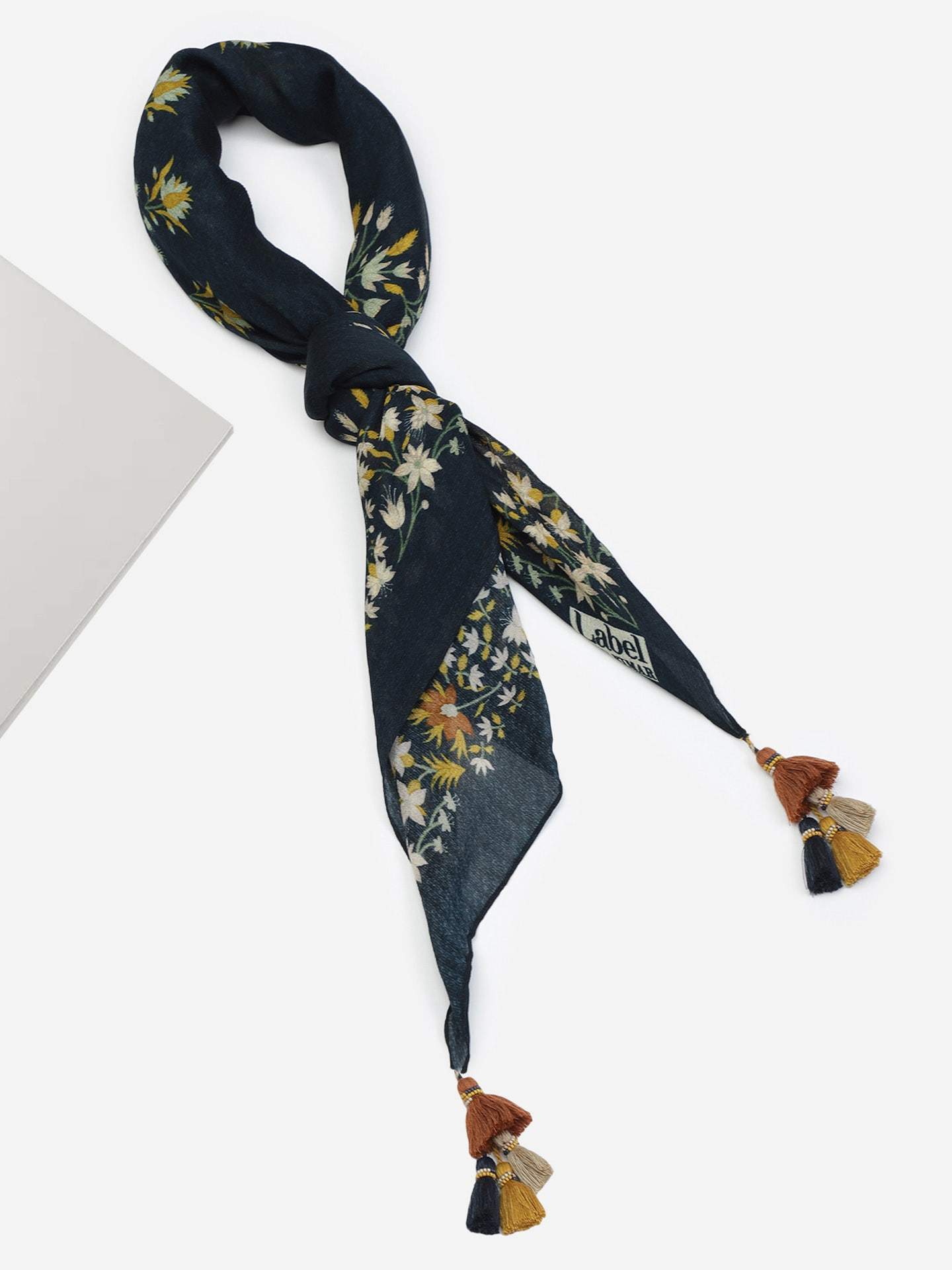 Label Ritu Kumar SCFVCN26N23207251 Blue Printed Scarf in Bangalore