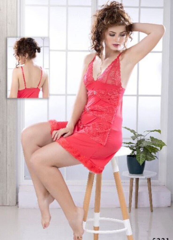 carrot red color dress STYLE 89417