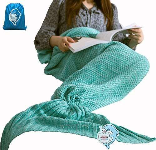 Buy Laghcat All Seasons Mermaid Tail Blanket Knit Crochet And Cool Color Mermaid Blanket For Adult Sleeping Blankets 71x35 5 Vivid Green By Laghcat Features Price Reviews Online In India Justdial