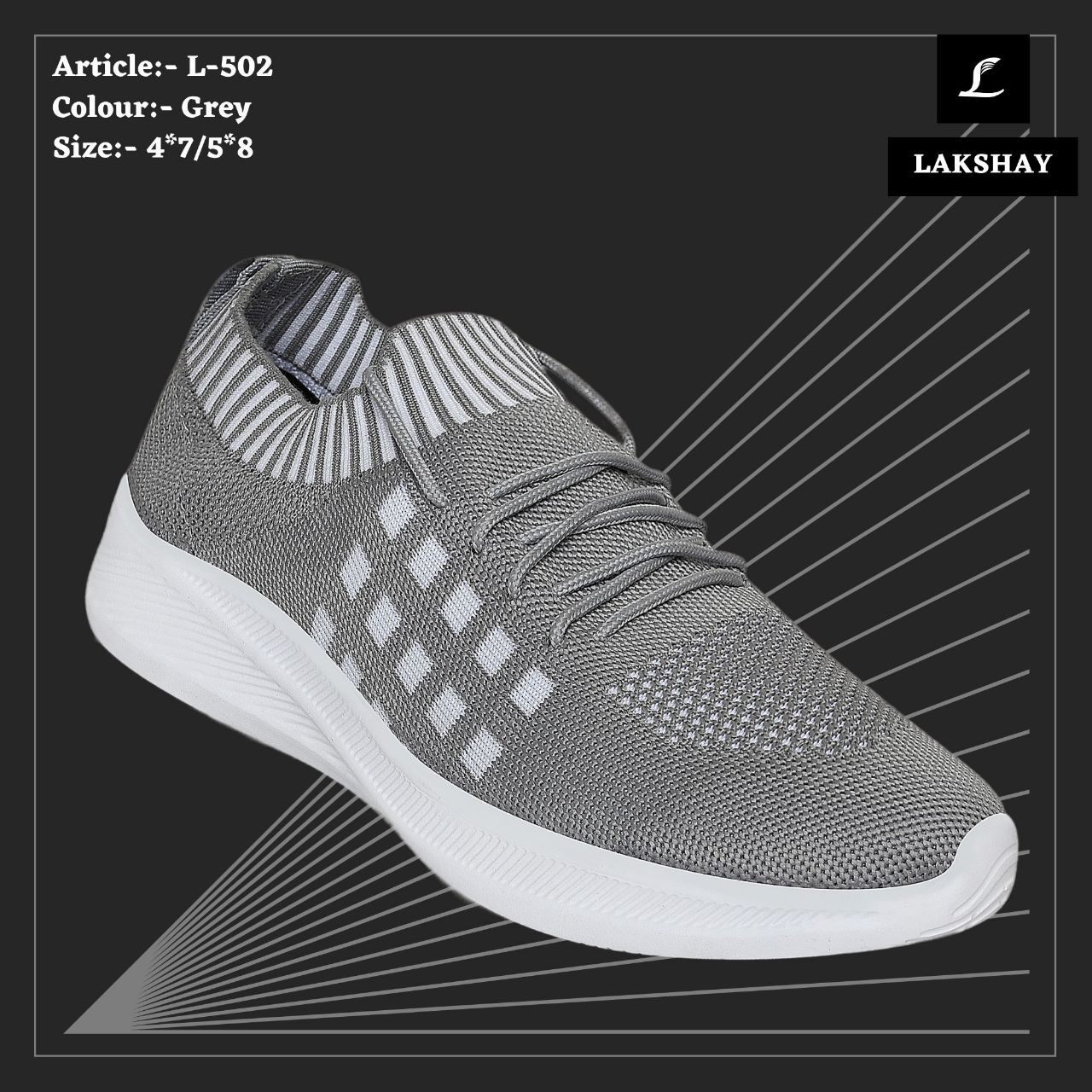 LAKSHAY WOMEN'S SPORTS SHOE GREY Flyknit Upper in Delhi