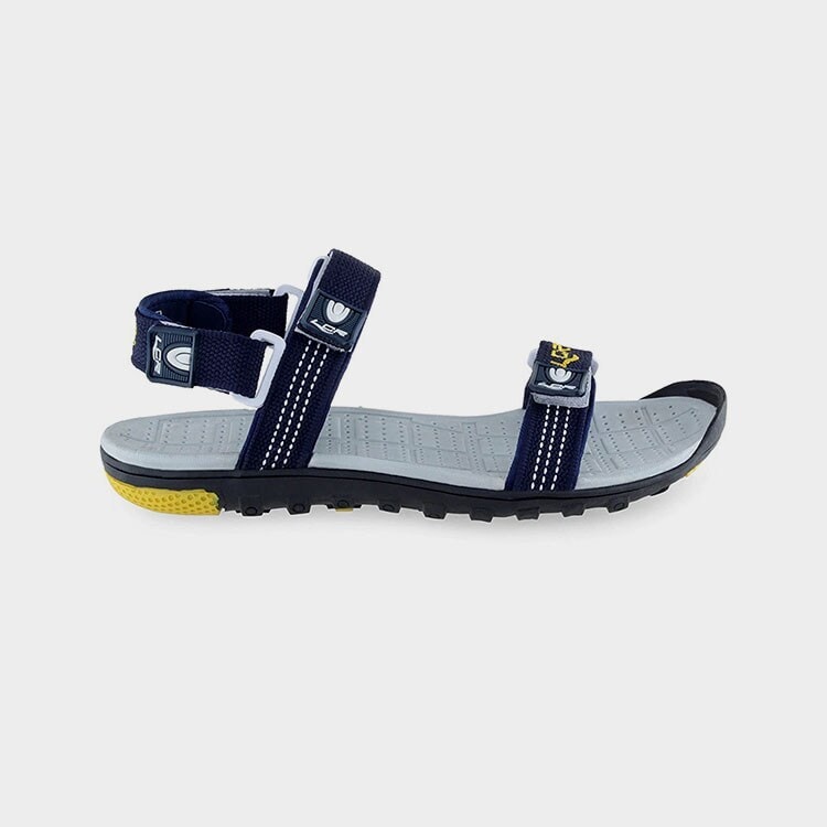 Lancer Men's Casual Synthetic Sandals (Navy Blue-Yellow) in