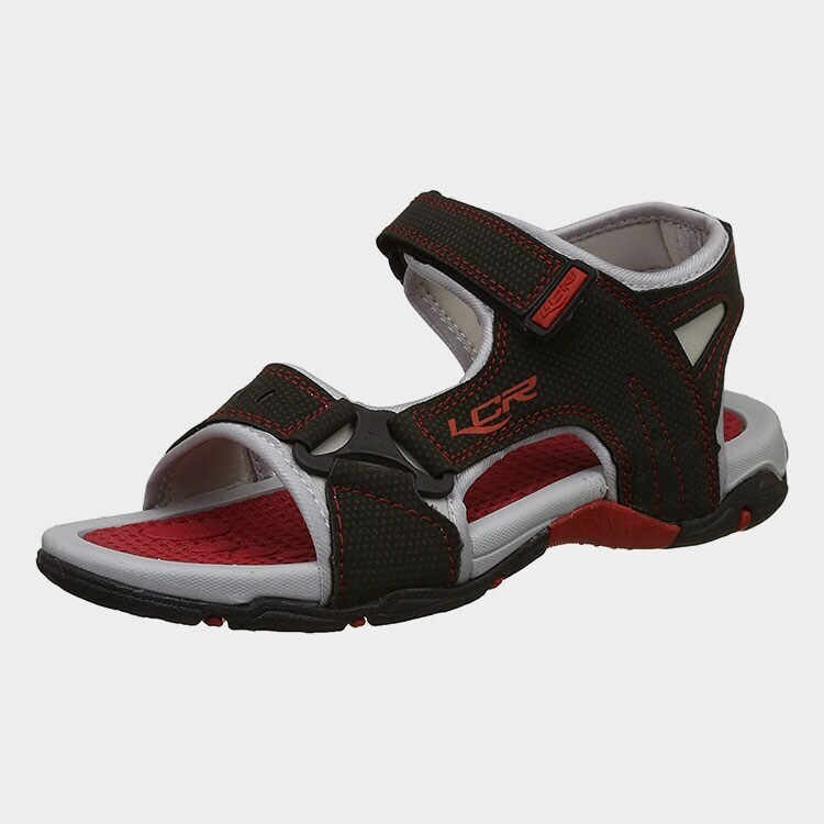 Lancer Casual Synthetic Men's Sandals (Red-Black) in Muzaffarnagar