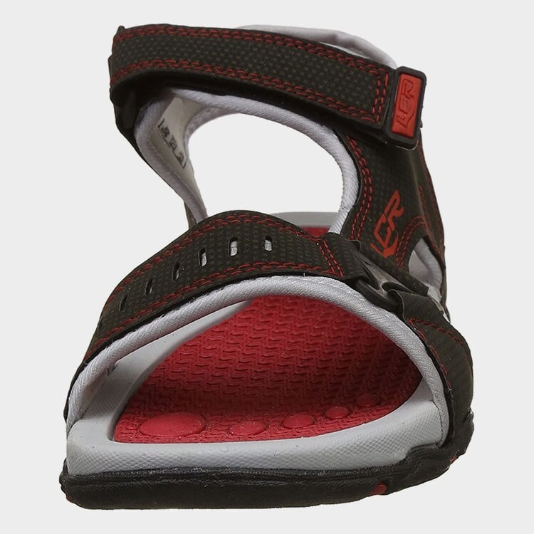 Lancer Casual Synthetic Men's Sandals (Red-Black) in Delhi at