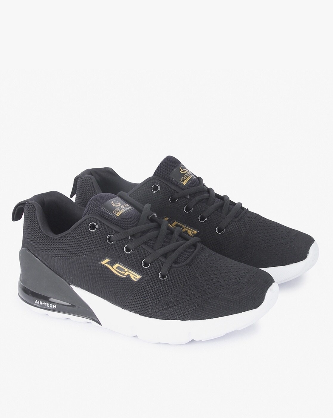 Lancer NORTH-1 Men's Sports Shoes (Black, Gold) in Delhi at