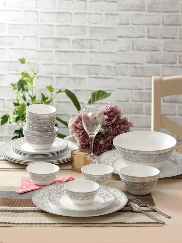 La Opala Best Budget Dinnerware La Opala Sovrana Persian Silver