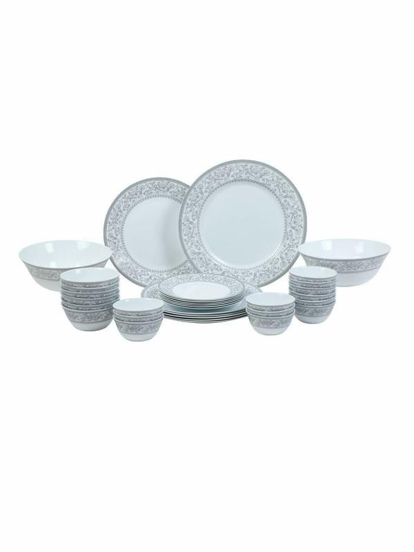 La Opala Sovrana Persian Silver Opalware Dinner Set 19 Pcs in