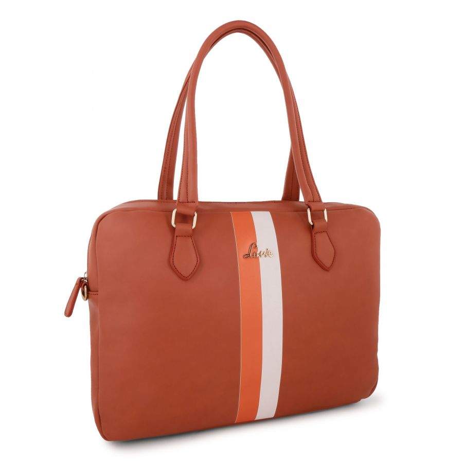 LAVIE HABR096098N3 Polyurethane Bihu Laptop Bag (Peach) in Jaipur