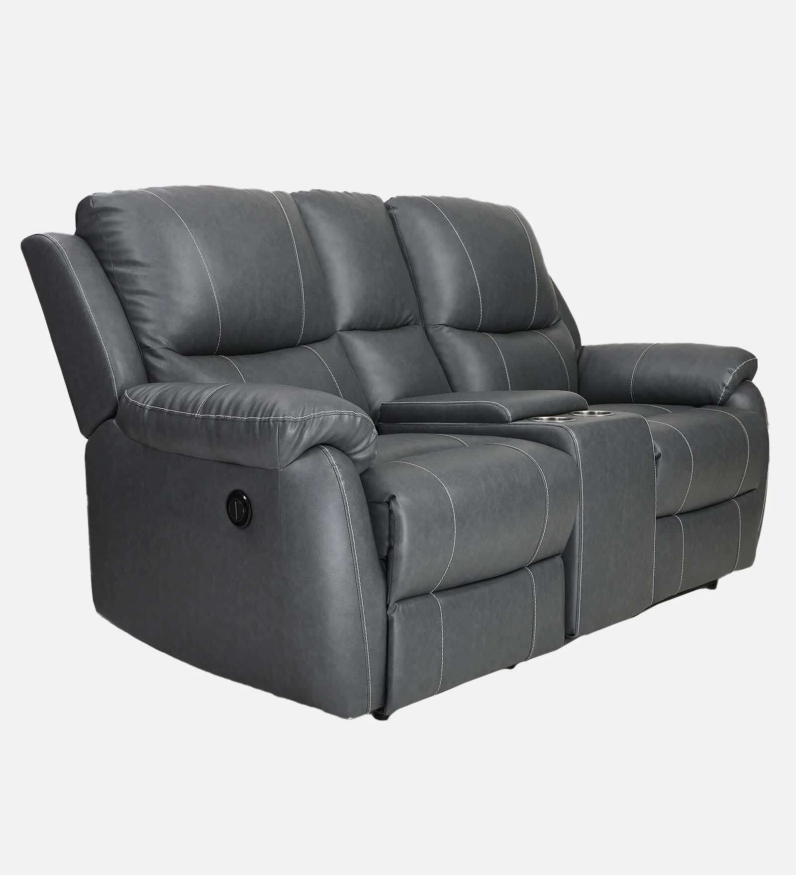 Leather Bed Room Two Seater Recliners Sofa Grey in Ahmedabad at
