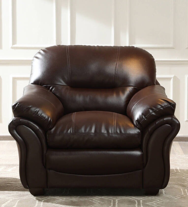 Leather One Seater Sofa (Brown) in Panipat at ₹ 5,000 Pc by