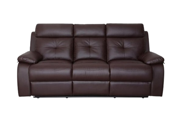 Leather Three Seater Recliner Sofa Dark Brown in Delhi at