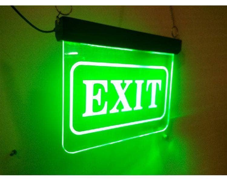 LED Exit Sign Board in Kanchipuram at ₹ 800 / Sq.ft by Mala
