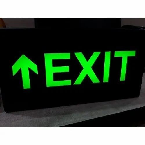 Led Exit Sign Board in Delhi at ₹ 700 - ₹ 1,300 / Sq.ft (MOQ:1 Sq.ft ...