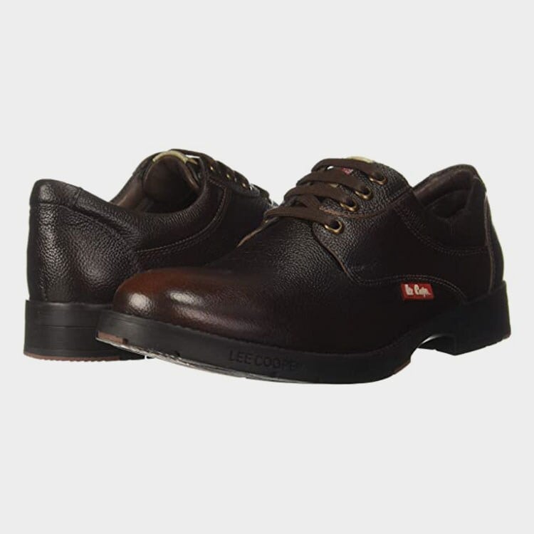 lee cooper brown dress shoes LEE COOPER Men Solid Slip-On Formal Shoes