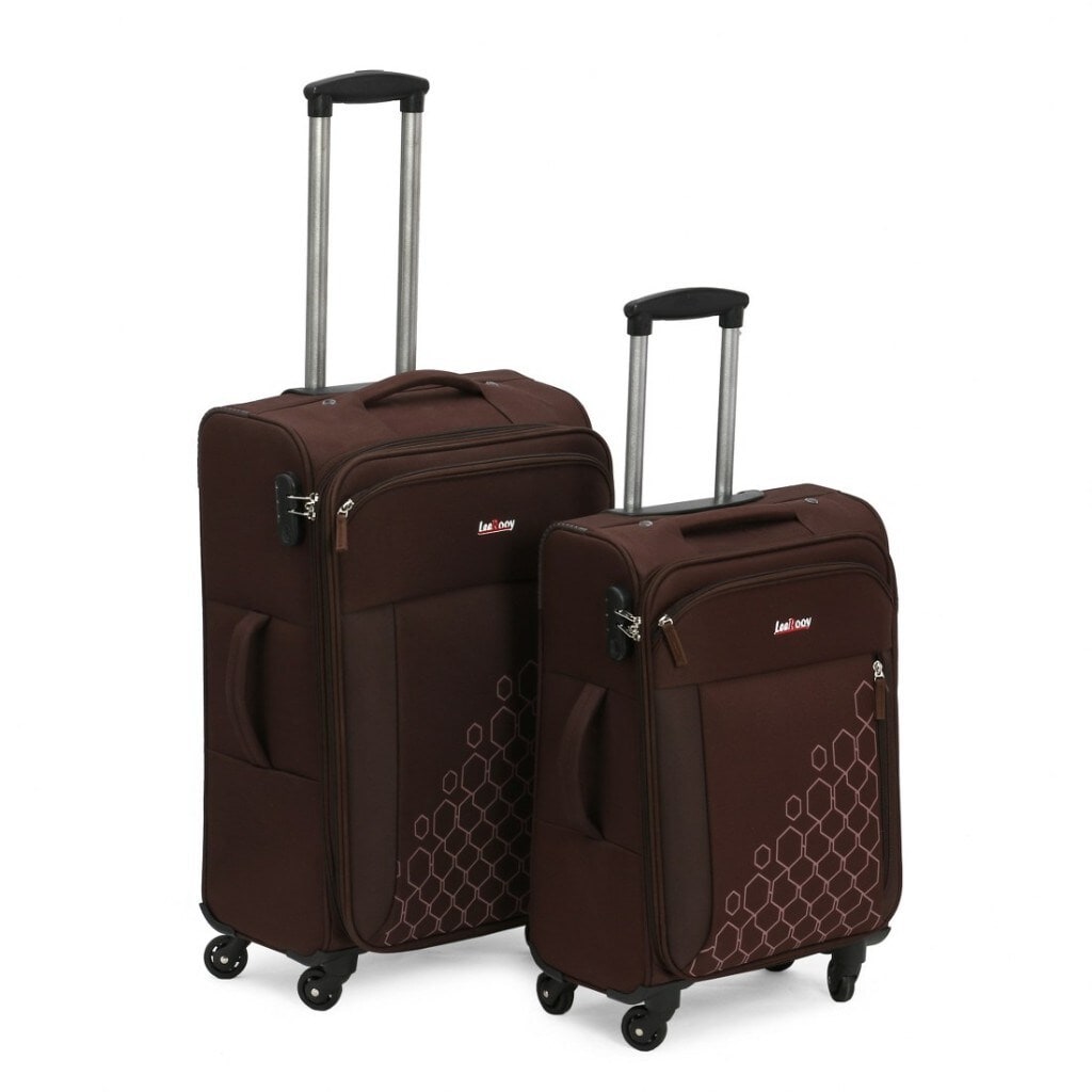 Leerooy Canvas Material Solid Front Pocket With Wheels Brown