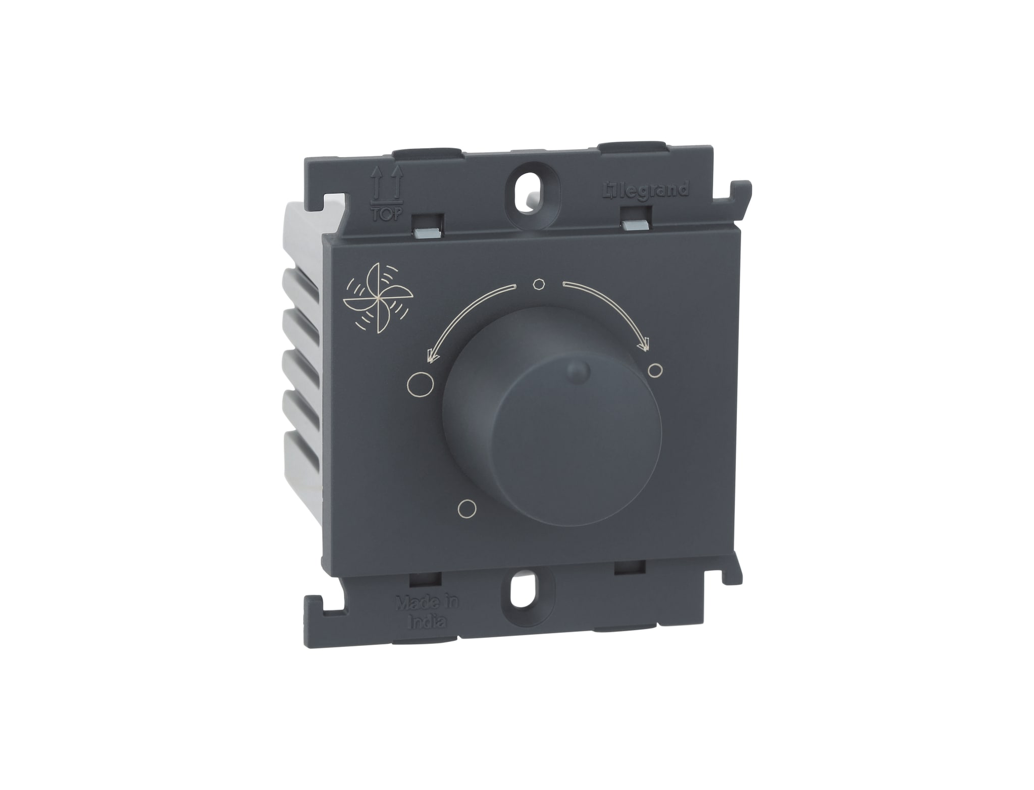 Legrand 6763 37 Mylinc 100W W/ 360 Rotation Fan Regulator (Grey