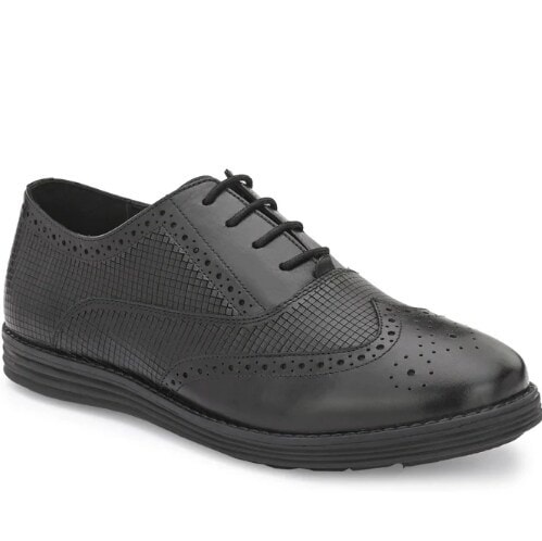 Legwork Legwork Lined Laser Brogue Oxford Black Italian