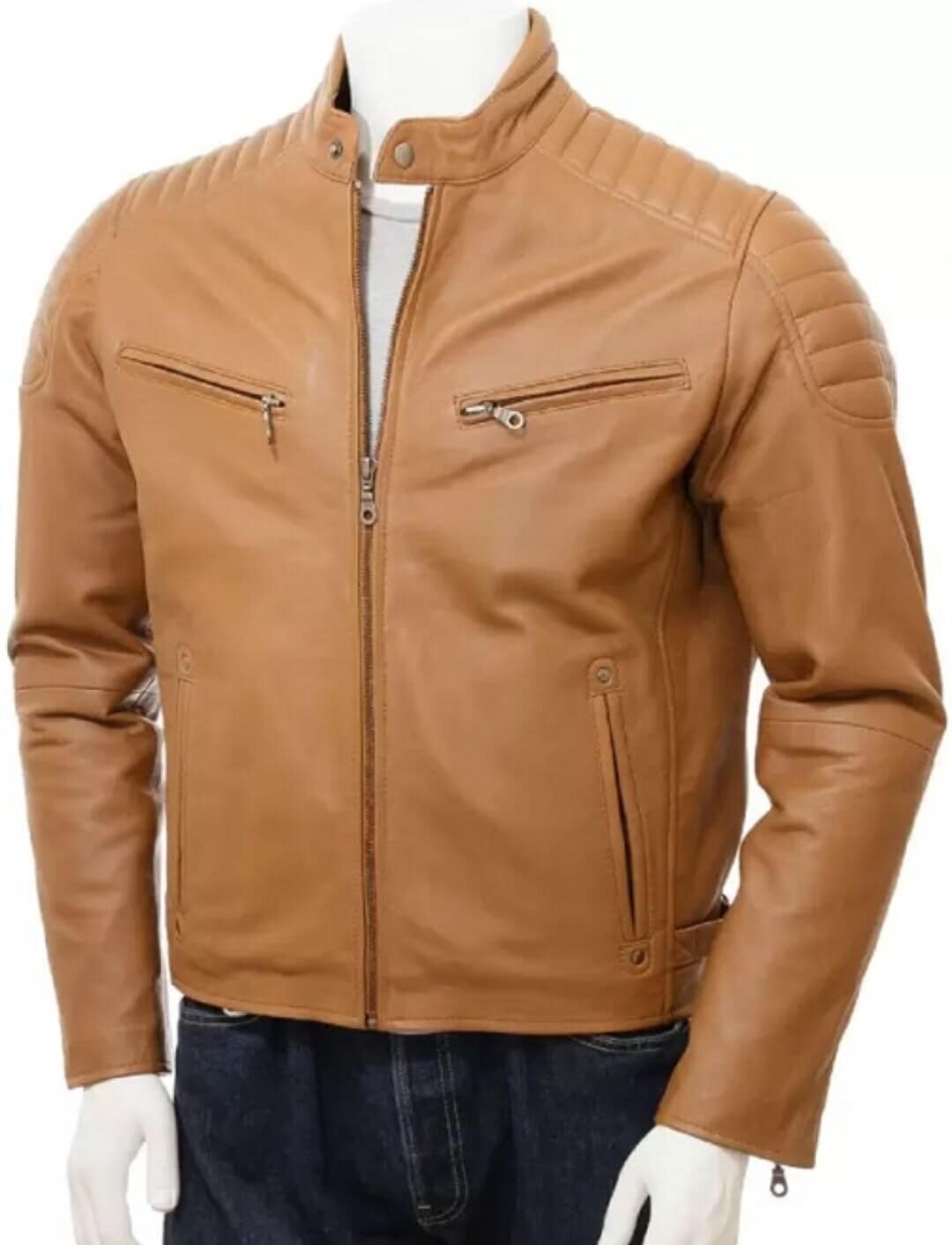 Lether Full Sleeve Jacket For Men, Tan, Model- JK 03 in Dandeli at
