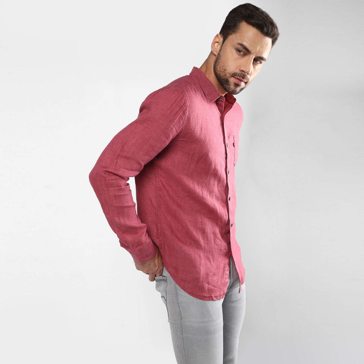 Levi's RedLoop Sunset Pocket Shirt Mens (328640070, Wine Red, Size