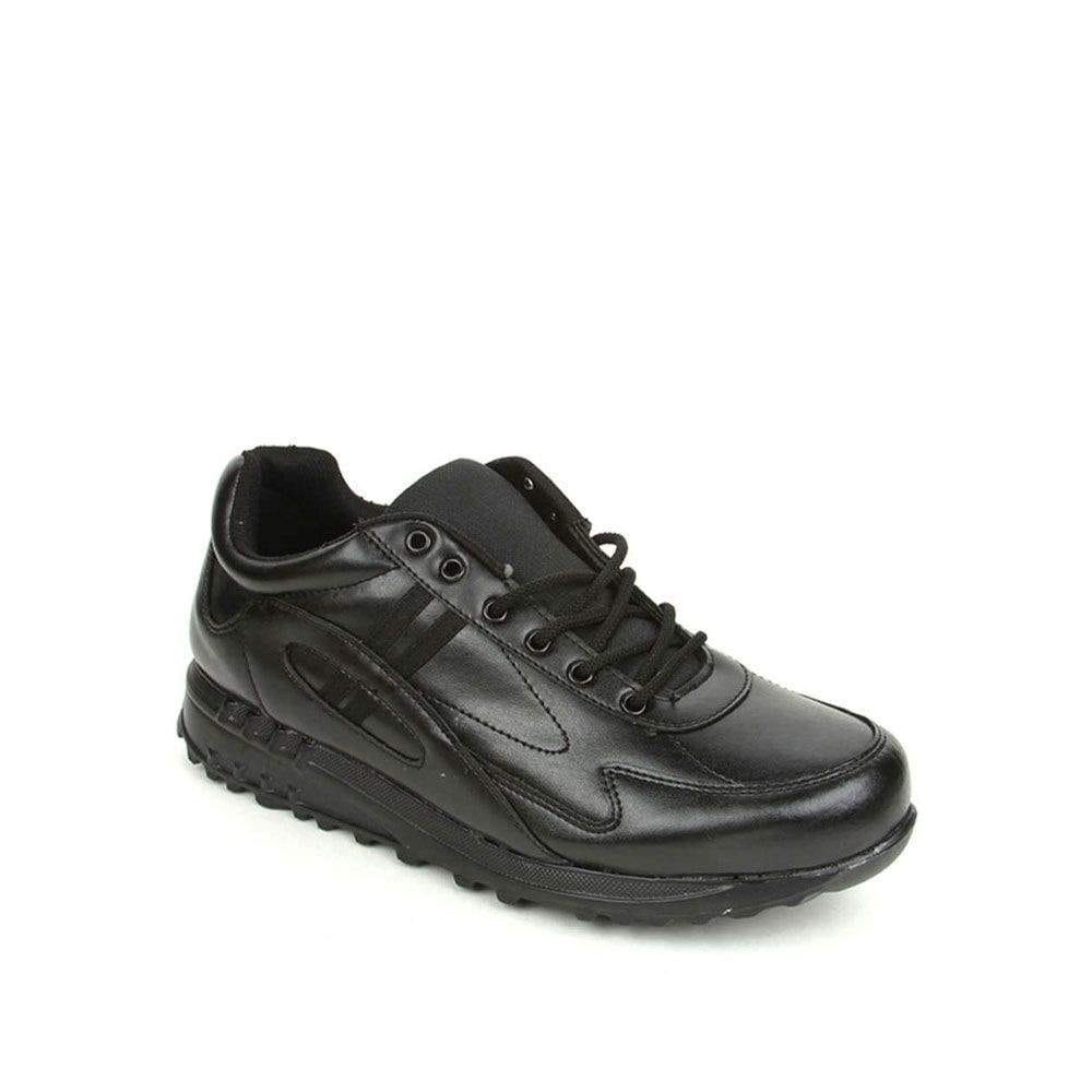 Liberty Force 10 Kids Lacing School Uniform Shoes (Black, 9906-02T - Main Image