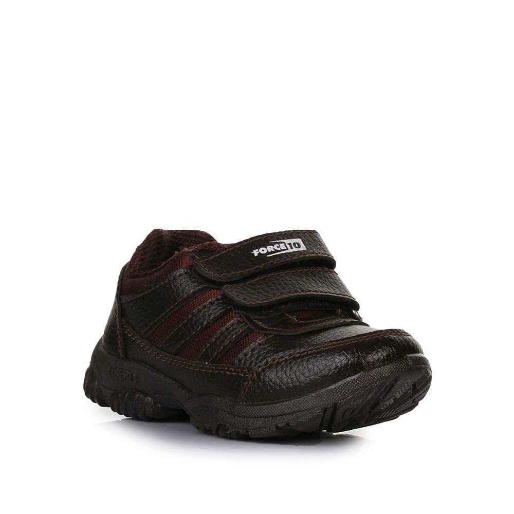 Kids Non Lacing School Shoes (Brown 
