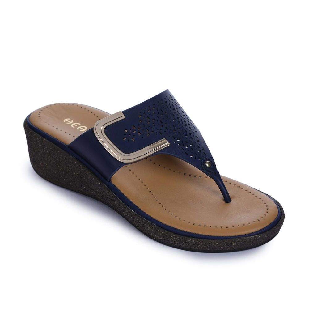 Liberty Healers Fashion Thong Womens Sandal (Blue, HM4-09, Size: