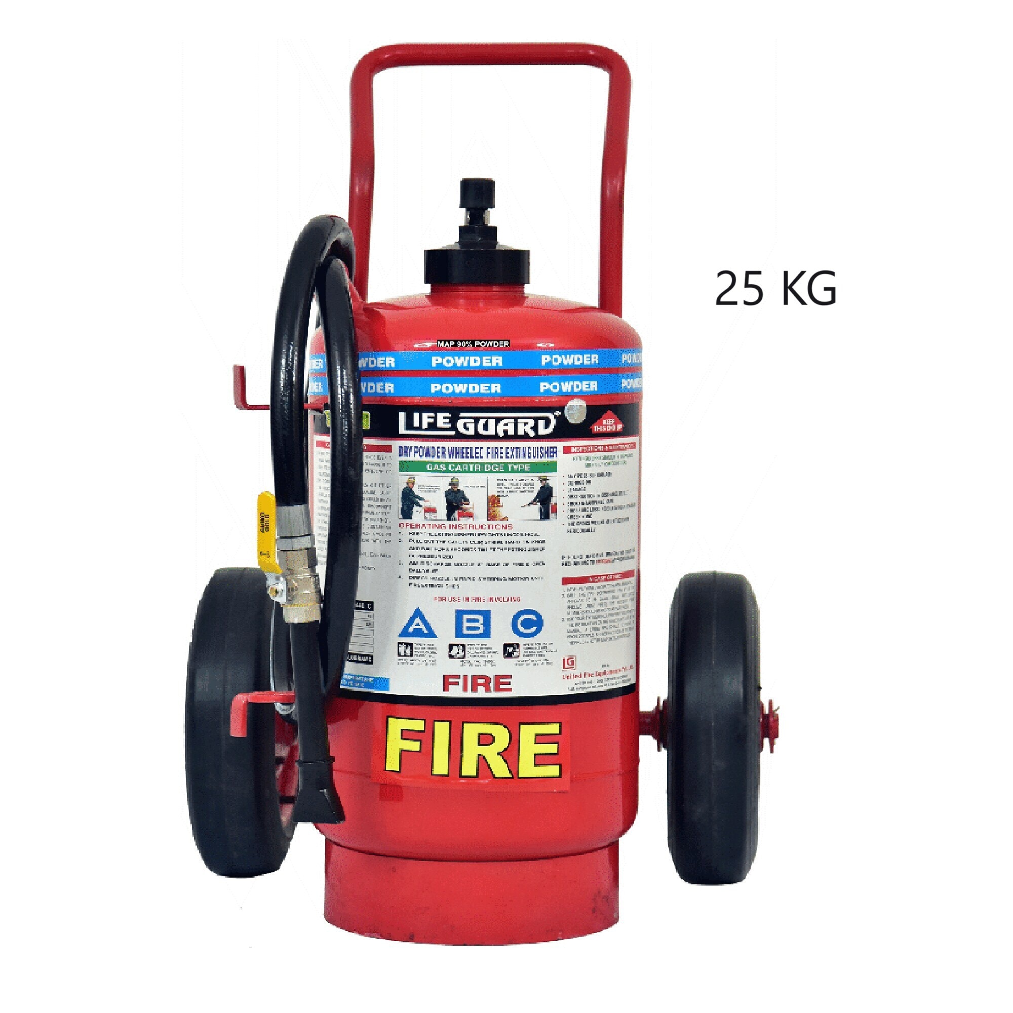 Life Guard ABC Dry Powder Wheeled Fire Extinguisher 25 Kg in Delhi at ...