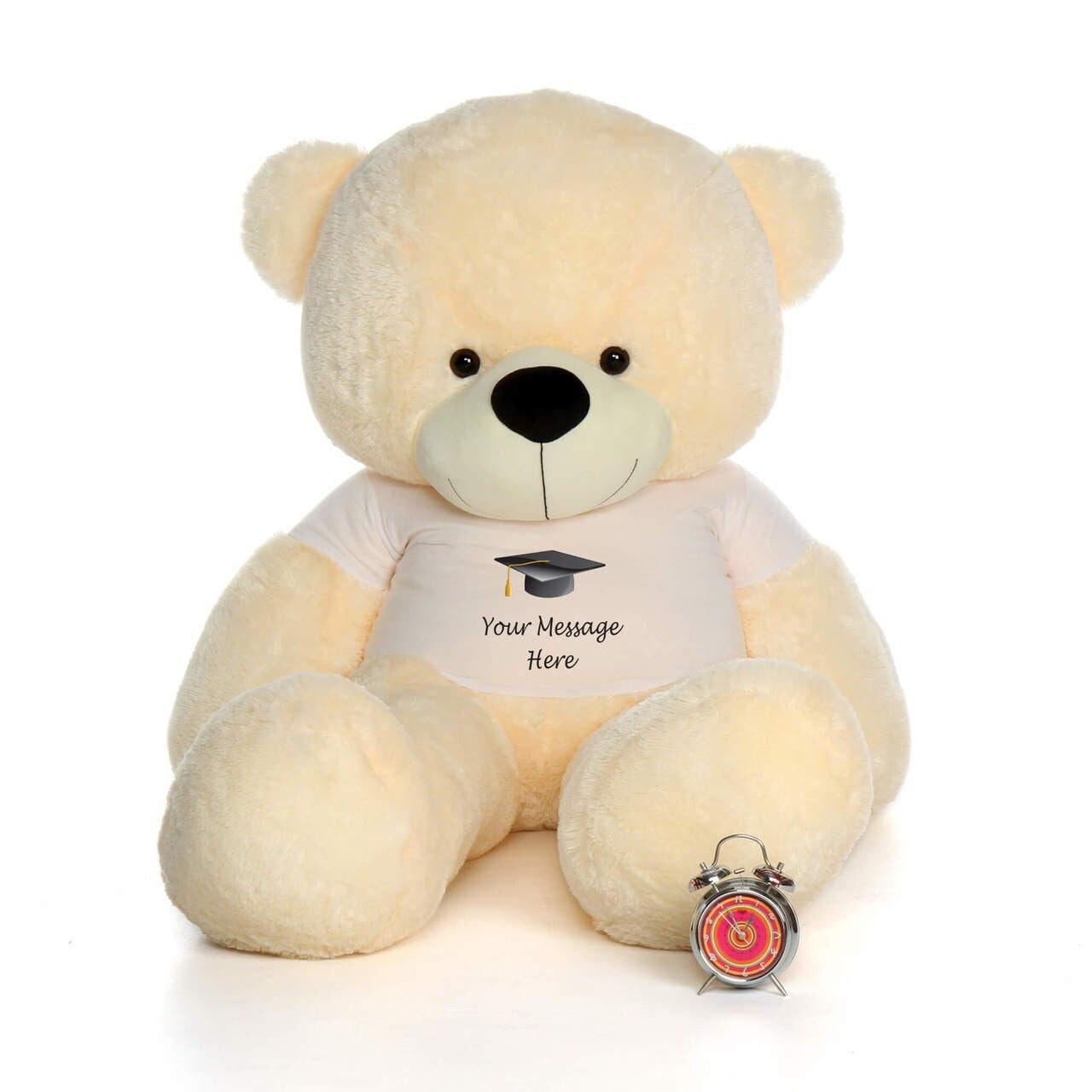 Life Size Personalized Graduation Teddy Bear Figure Toy (Creme) in
