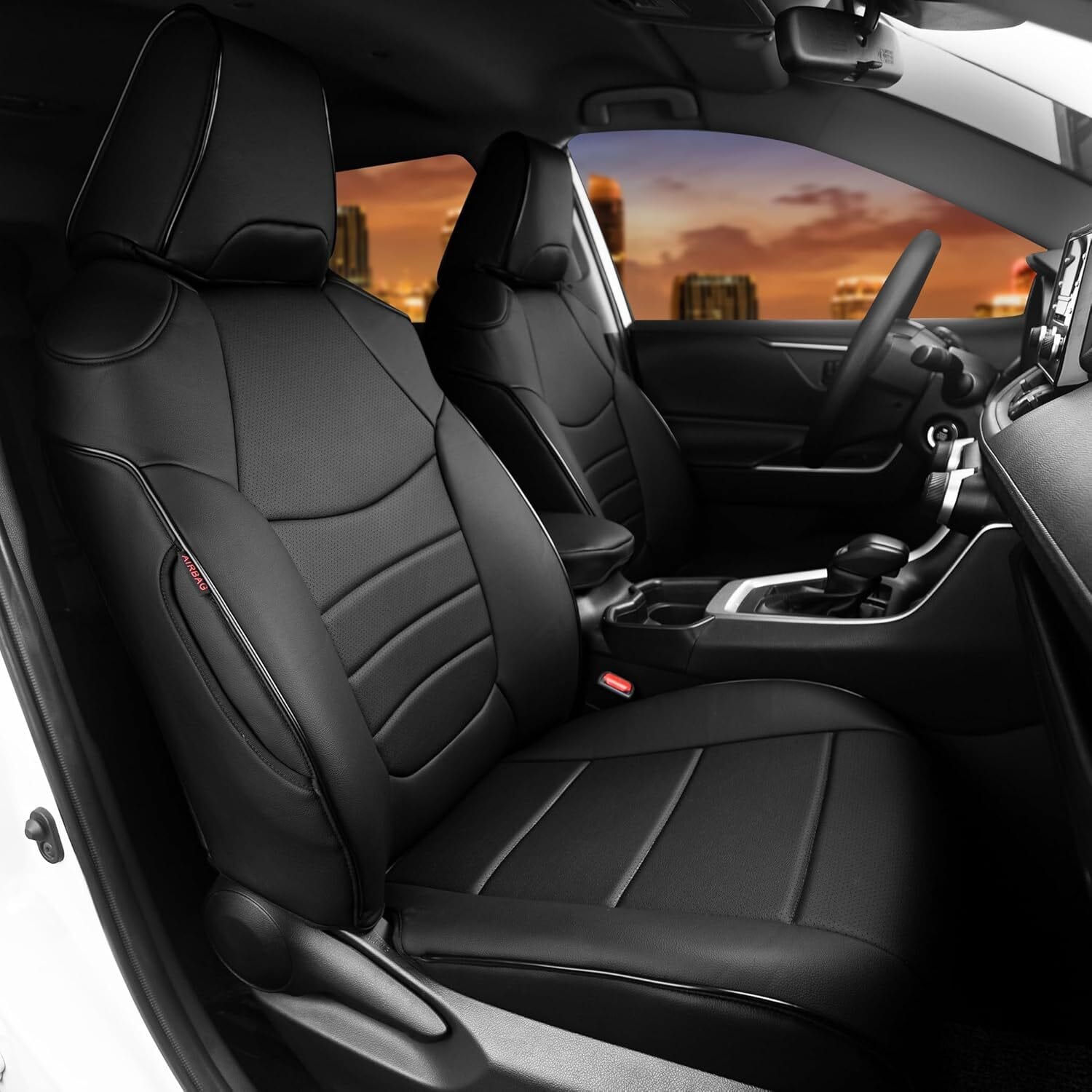 Custom Leatherette Car Seat Cover Set Black in Ludhiana at