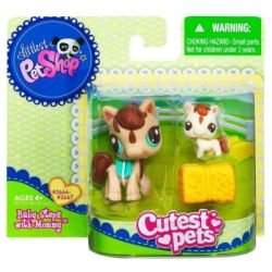 Buy Littlest Pet Shop Cutest Pets Series 2 Figures Mommy Baby Horses Features Price Reviews Online In India Justdial