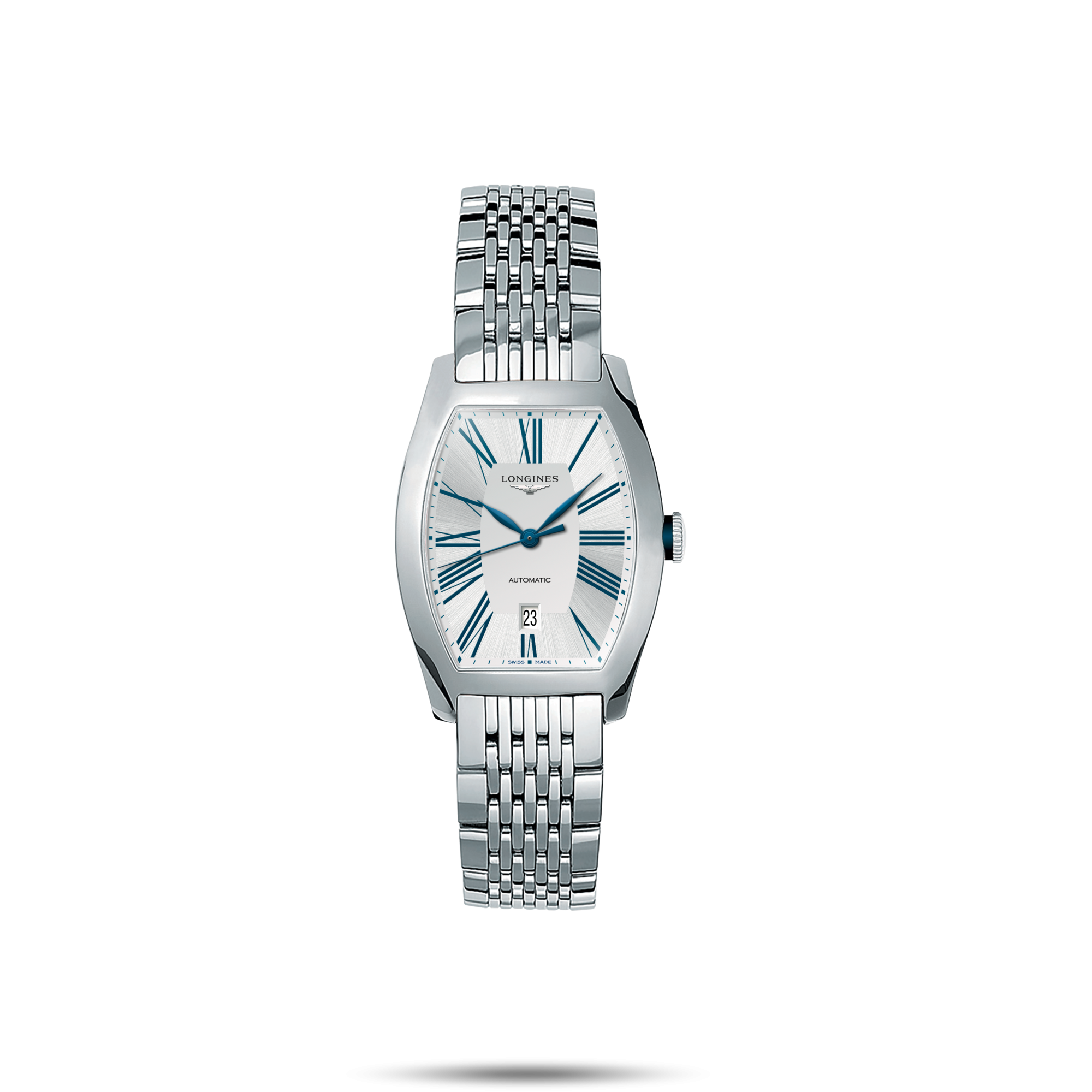Longines Evidenza L2.142.4.70.6 Automatic Tonneau Silver Watch in Delhi at  best price by replica brands - Justdial