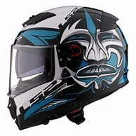 LS2 FF390 Breaker Dark Star Glossy Blue White Helmet (Size XL) in