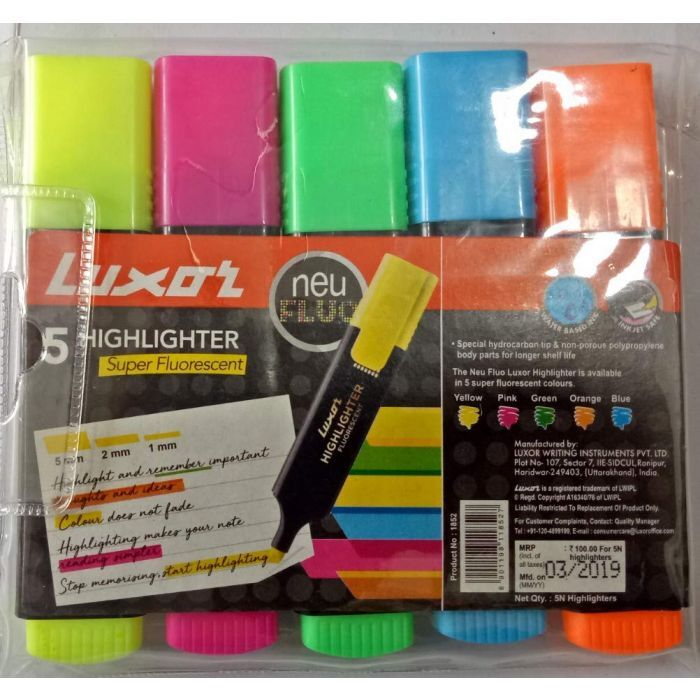 Luxor Highlighter Pen Multi Colour Pack Of in Pune at ₹ 19 Pc