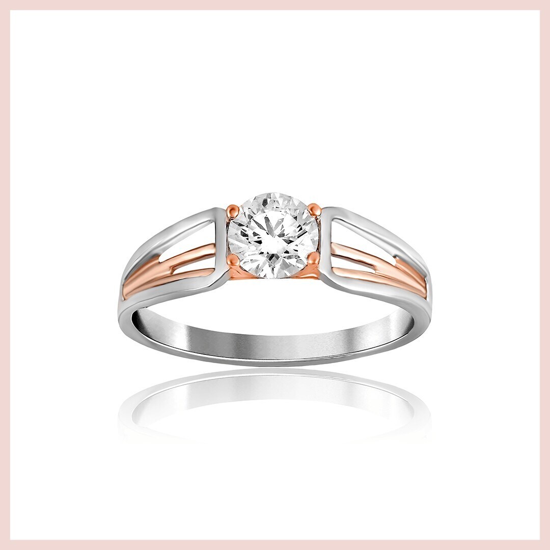 Lyra Braided Solitaire Diamond Ring in Mumbai at ₹ 58,085 Unit