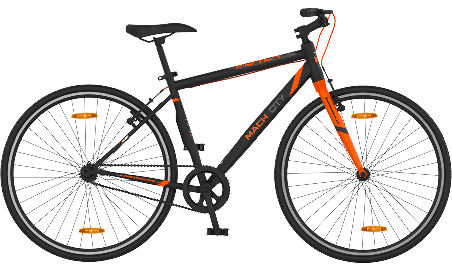 Mach City Munich Single Speed (Grey and Orange) in Delhi at