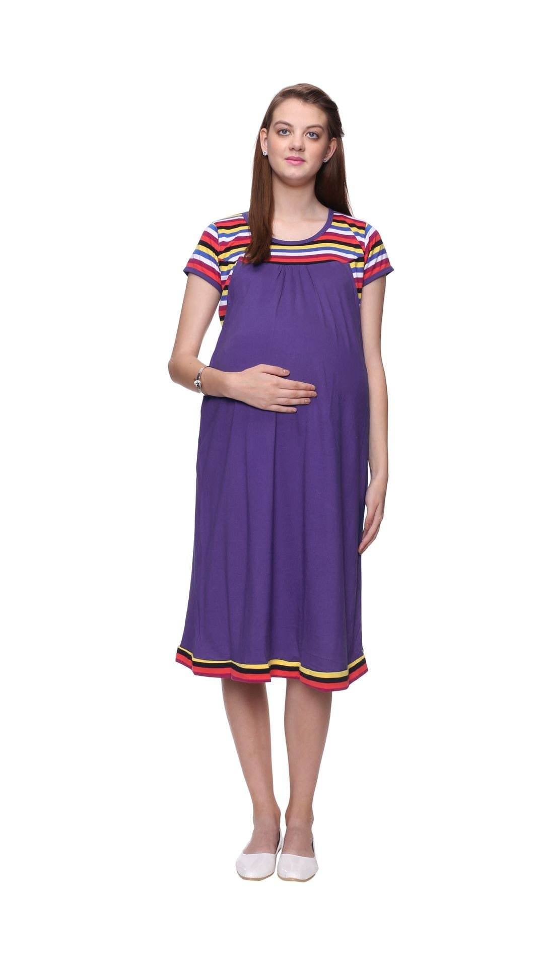 Mamma's Maternity Blue Striped Maternity Dress Blue - XXL - Hosiery in  Mumbai at  1,395 / Pkt by Atishay Impex Pvt Ltd - Justdial
