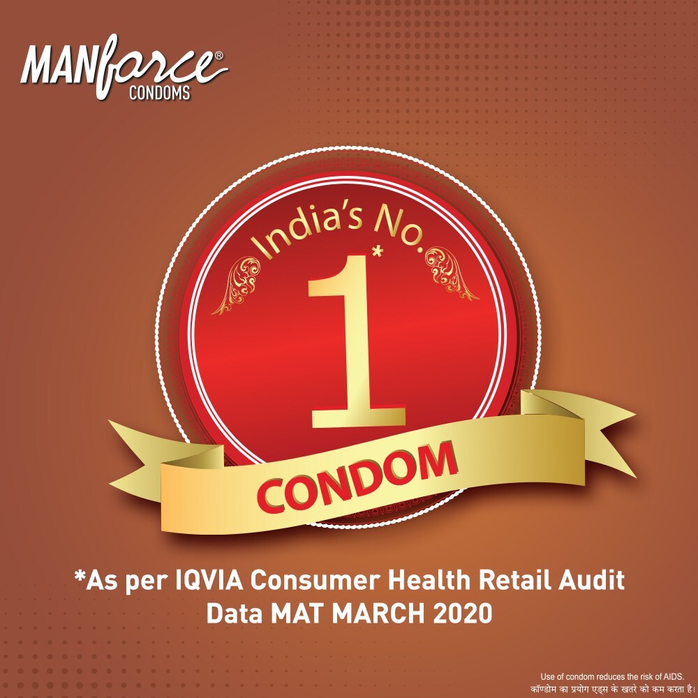 Manforce CONDOMS Cocktail Dotted Rings Condoms Hazelnut