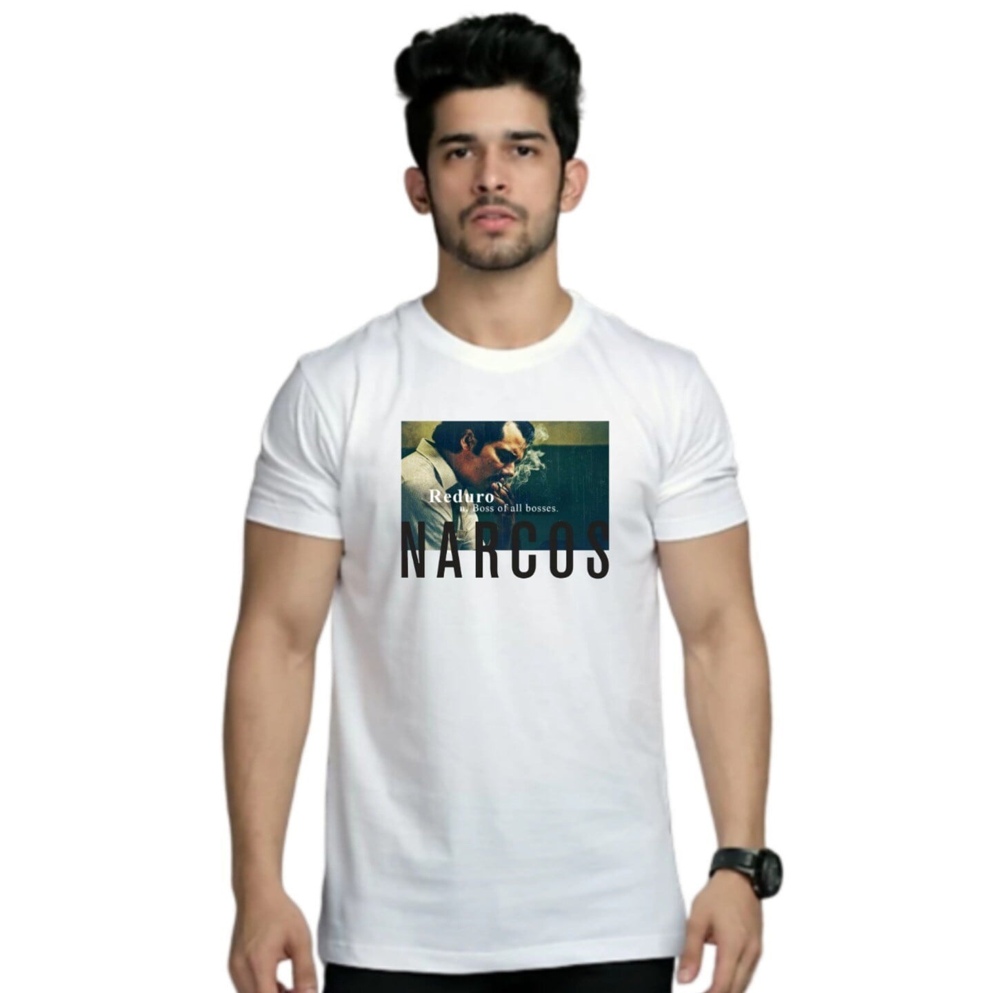 Marcos Pablo Escobar Boss Of All Bosses White Round Neck T-Shirt